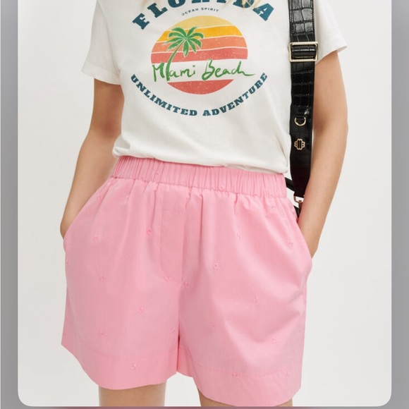 Maje EMBROIDERED POPLIN SHORTS - Picture 2 of 9